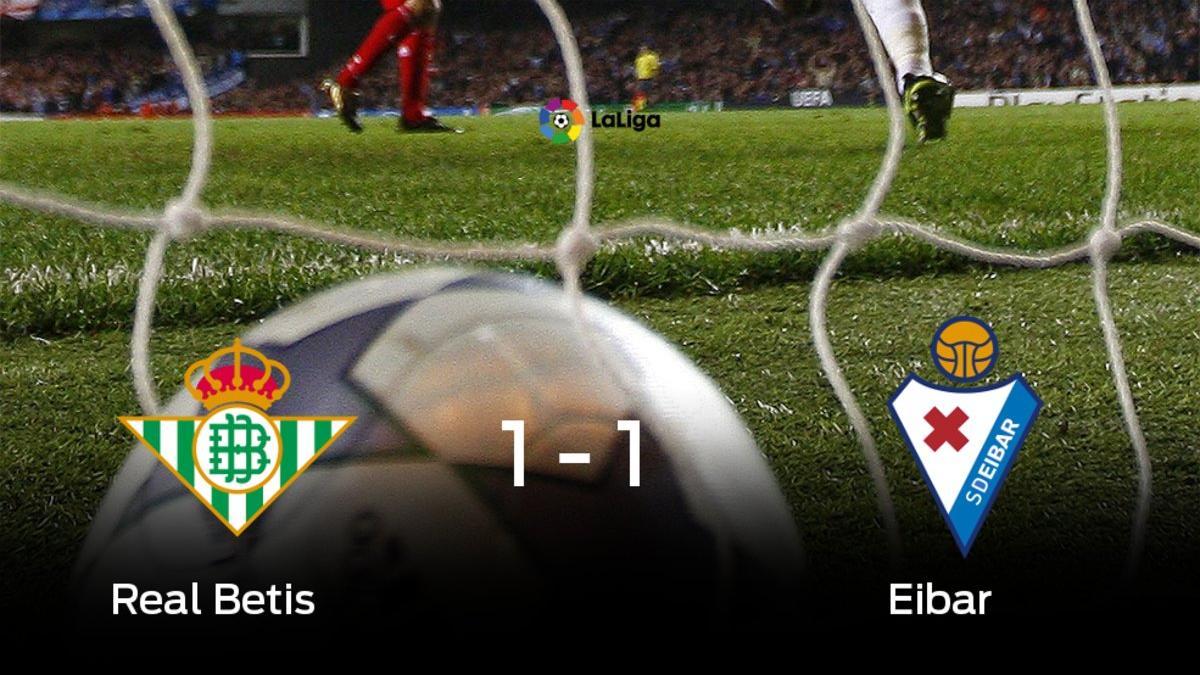 El Real Betis y el Eibar se repartieron los puntos tras un empate a uno