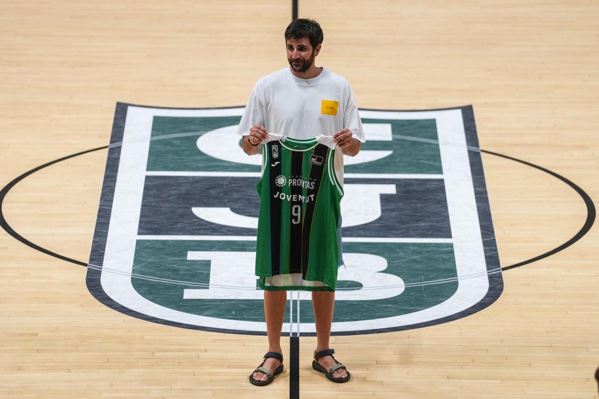 Ricky Rubio en su presentación como jugador de La Penya
