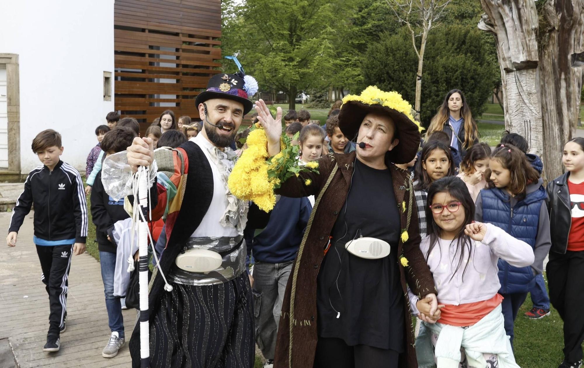 EN IMÁGENES: Así han sido las visitas teatralizadas por el Parque Ferrera de Avilés