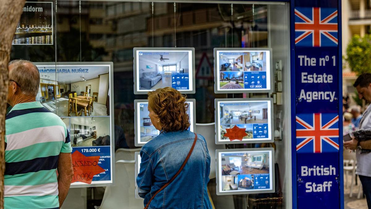 Una inmobiliaria en Benidorm.