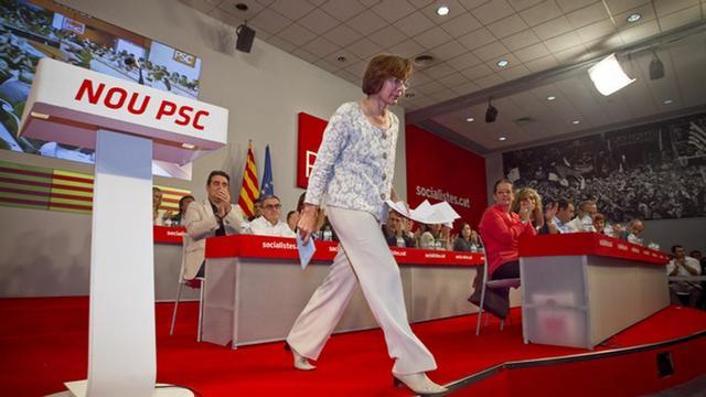 Montserrat Tura, en el consell nacional del PSC, en septiembre del 2012.