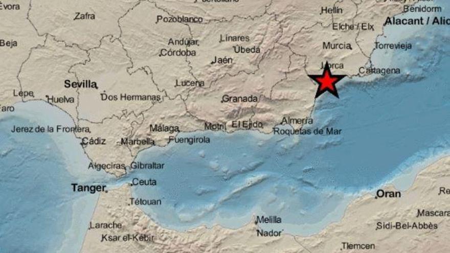 Un terremoto de 3,8 grados sacude Lorca, Águilas, Puerto Lumbreras y Cartagena
