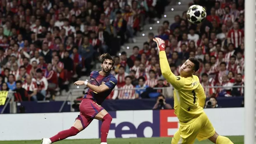 Ferran Torres pudo reavivar el partido... pero estaba en fuera de juego