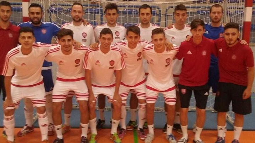 El equipo zamorano que jugó esta mañana en Villares de la Reina