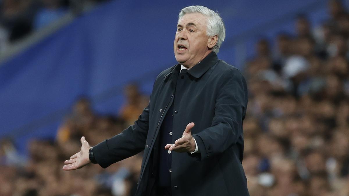 Carlo Ancelotti, durante un partido del Real Madrid.