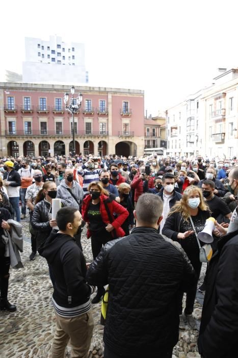 Protesta en Gijón de la hostelería local