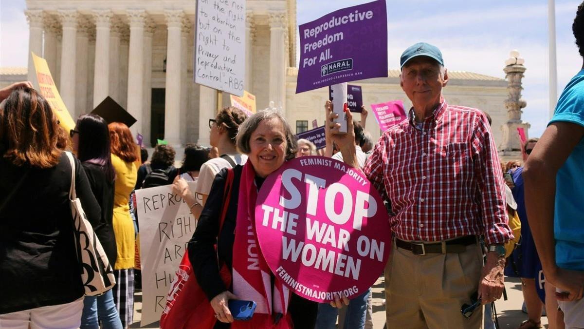 Protesta en defensa del aborto frente al Supremo de EEUU en mayo del 2019.