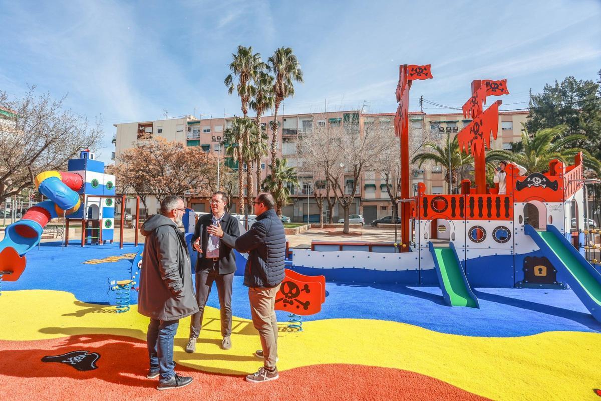 Así ha quedado el parque Nueva Fraternidad de Elda.