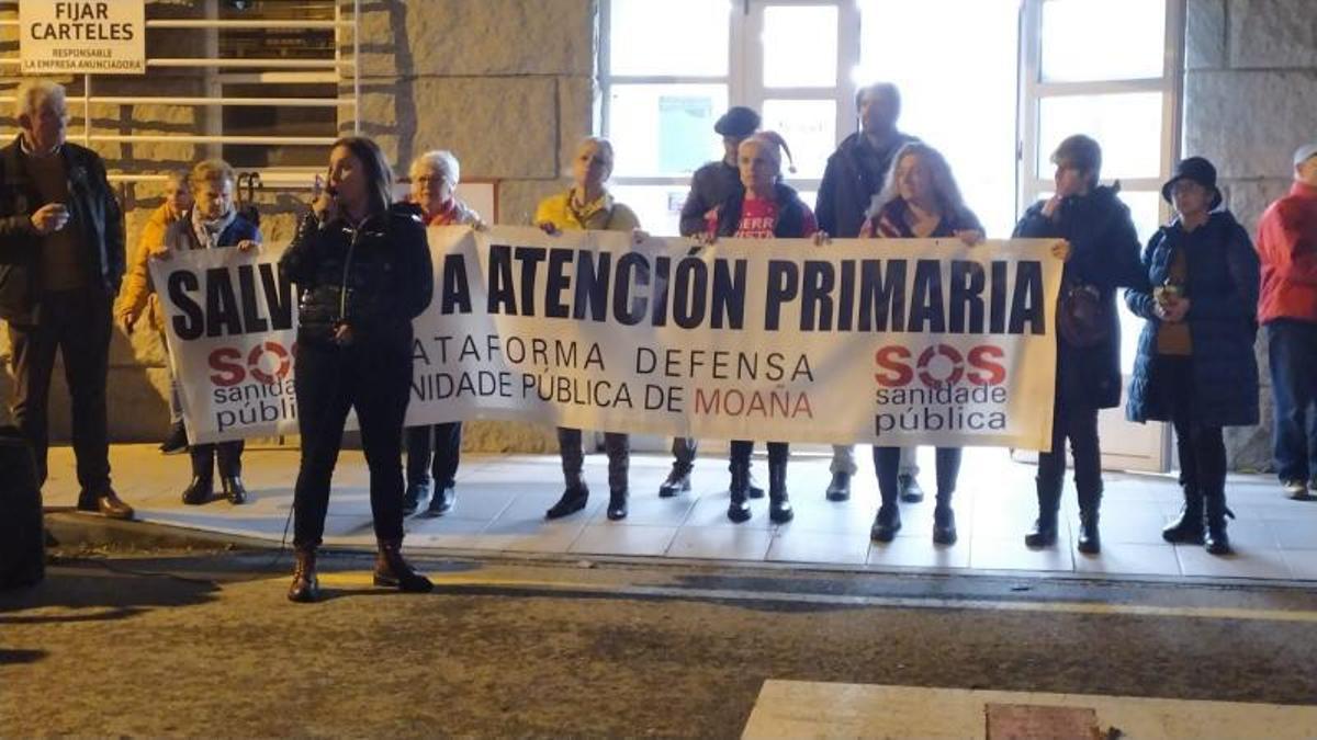 Marta Freire, durante su discurso en la concentración. | // FDV