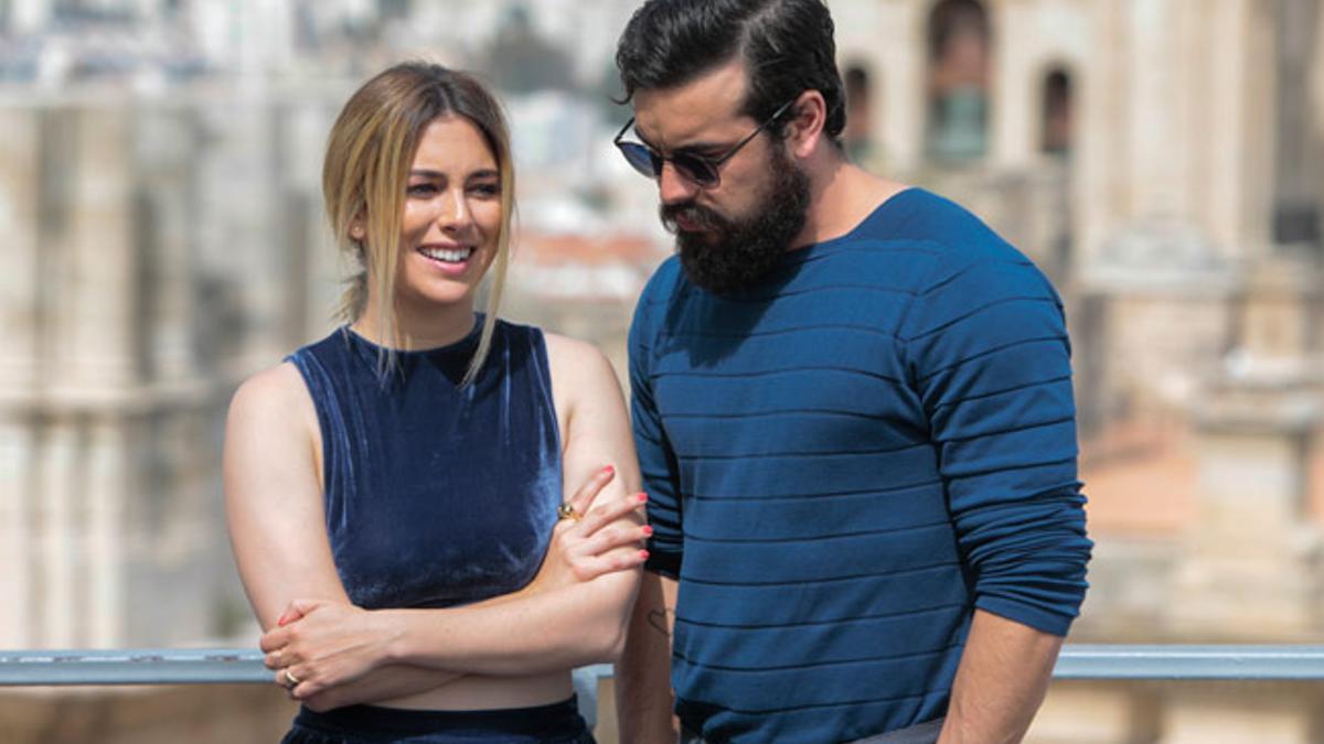 Blanca Suárez y Mario Casas en la promoción de 'El Bar'