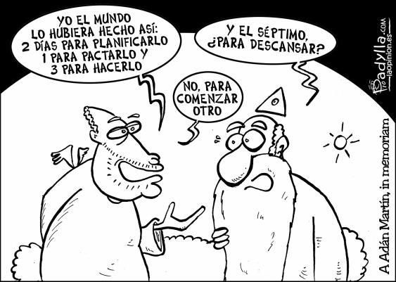 La viñeta de Padylla que se publicó en los periódicos de  Prensa Ibérica en Canarias el 11 de octubre de 2010.