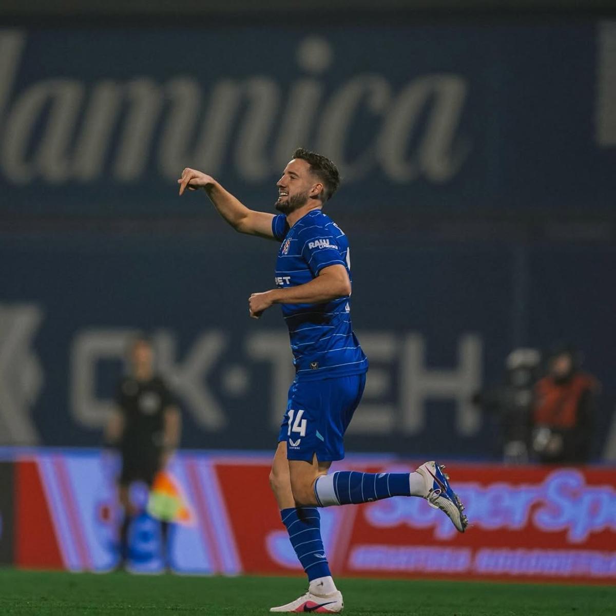 Marko Soldo, en un partido con el Dinamo Zagreb esta temporada