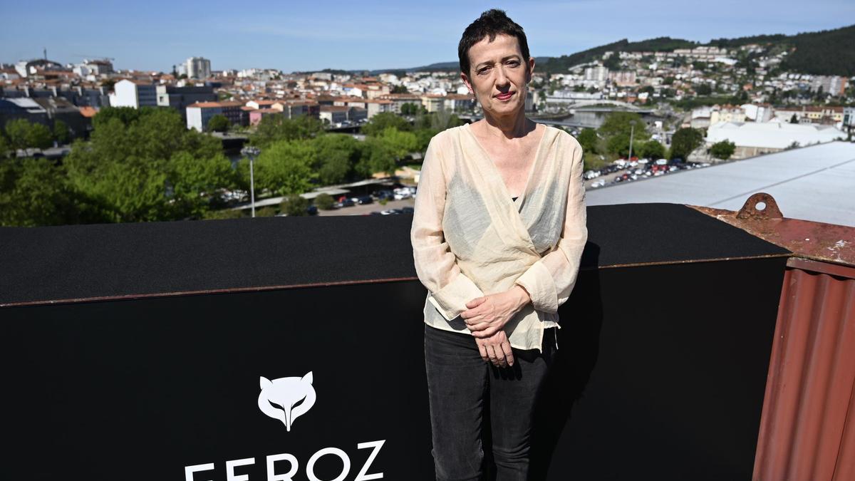 María Guerra, presidenta de la Asociación de Informadores Cinematográficos de España, en en el Pazo da Cultura de Pontevedra.
