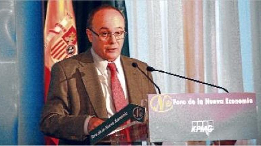 El governador del Banc d&#039;Espanya, Luis María Linde, ahir