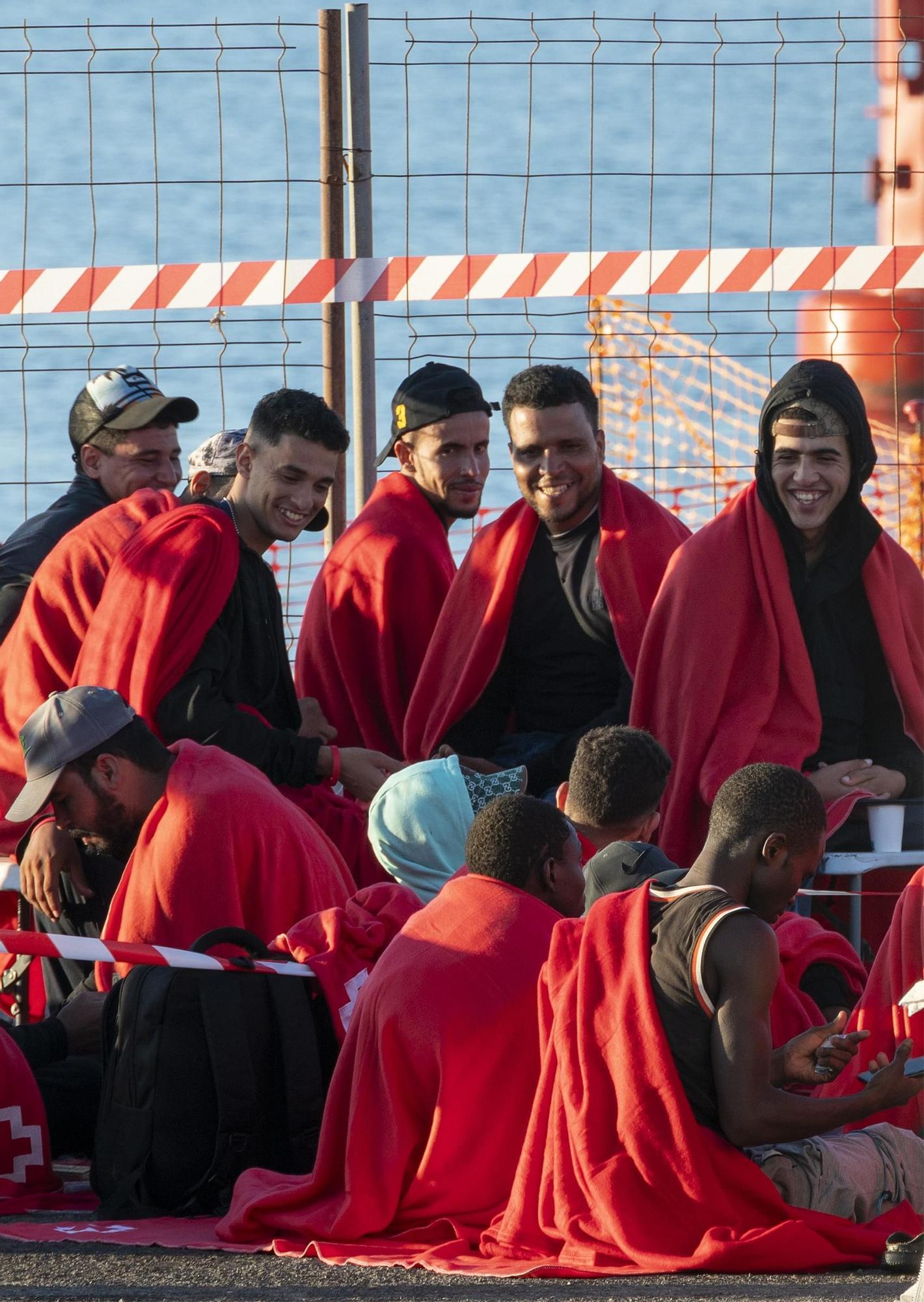 Migrantes rescatados cerca de Lanzarote (11/09/2023)