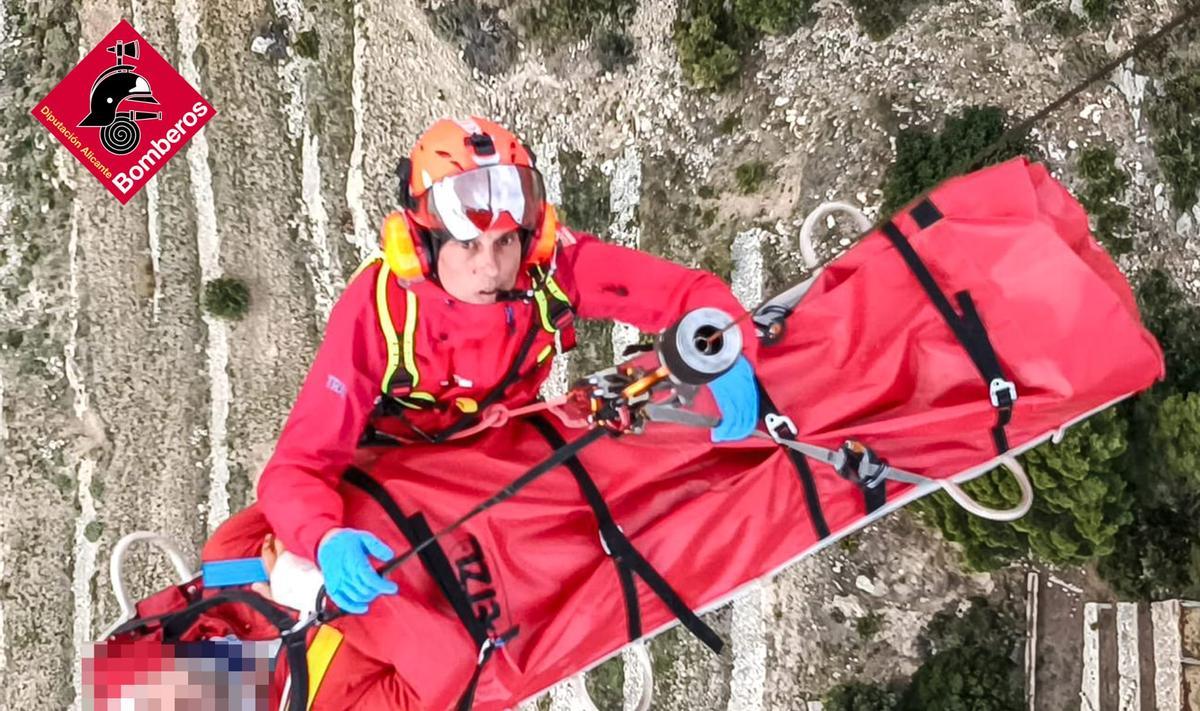Un instante del rescate