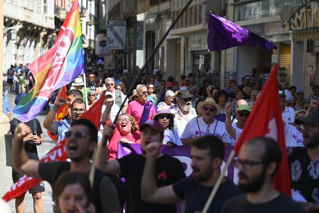 Las imágenes de la manifestación del Primero de Mayo en Cartagena