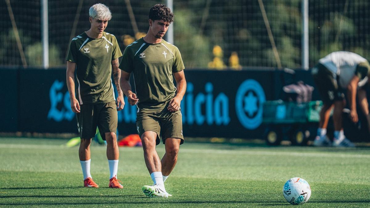 Oscar Marcos y Hugo González, durante la pretemporada de hace un año.