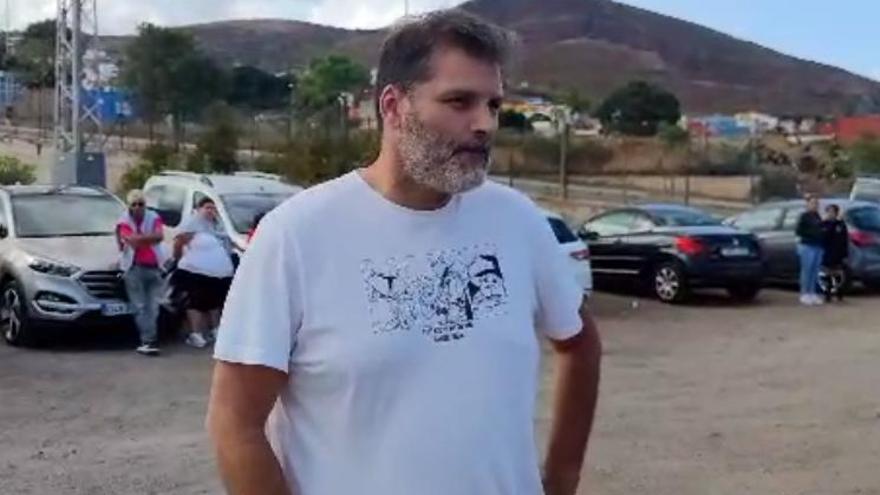 José Ángel Martín Bethencourt, en un vídeo tomado poco después de los hechos por los que ha sido detenido.