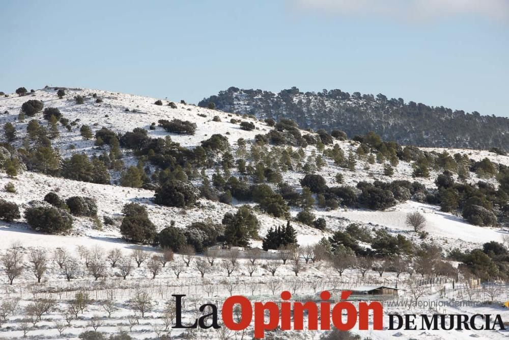 La nieve llega a las pedanías de la comarca del No