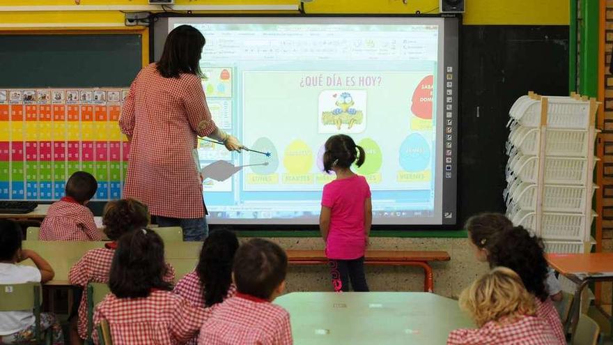 Un aula del colegio infantil Vagalume de Vilagarcía. // Iñaki Abella