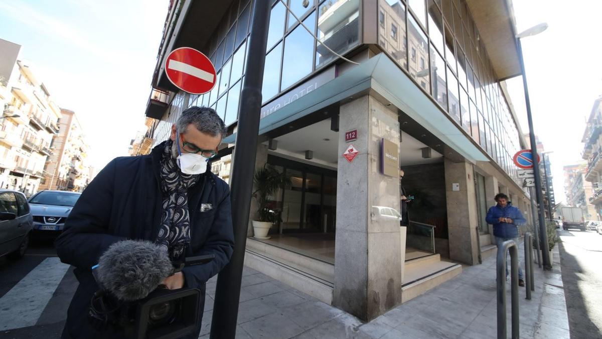 Hotel de Palermo donde se alojó la paciente infectada