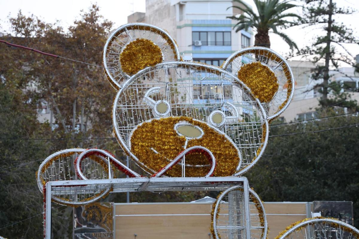 Detalle de la atracción navideña de este año en Alicante