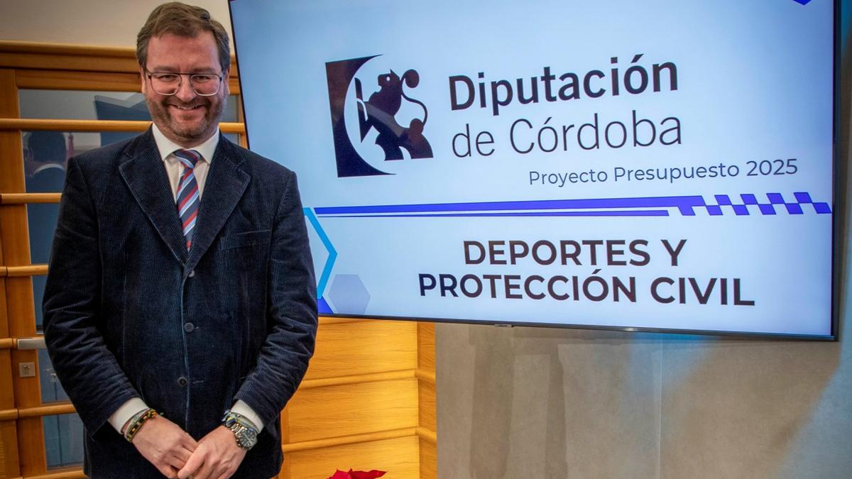 Antonio Martín, tras presentar el presupuesto de Deportes de la Diputación de Córdoba.