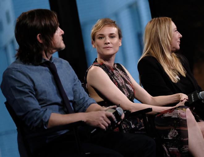 Diane Kruger y Norman Reedus en la promoción de 'Sky'