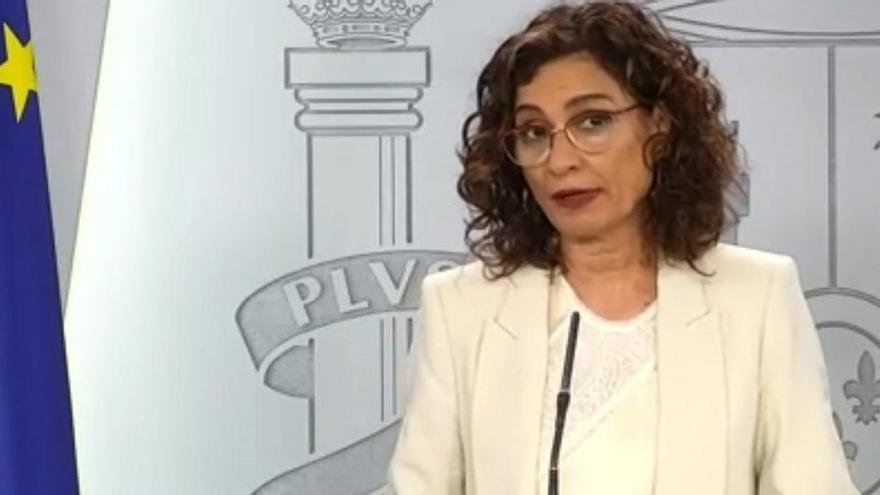 La ministra de Hacienda y portavoz del Ejecutivo, MarÃ­a JesÃºs Montero.