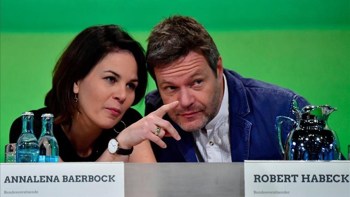 Annalena Baerbock y Robert Habeck, durante un congreso de Los Verdes, en octubre del año pasado.