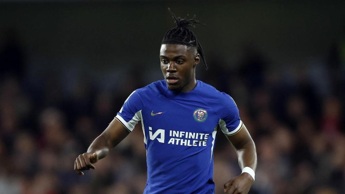 Roméo Lavia, durante su único partido con el Chelsea