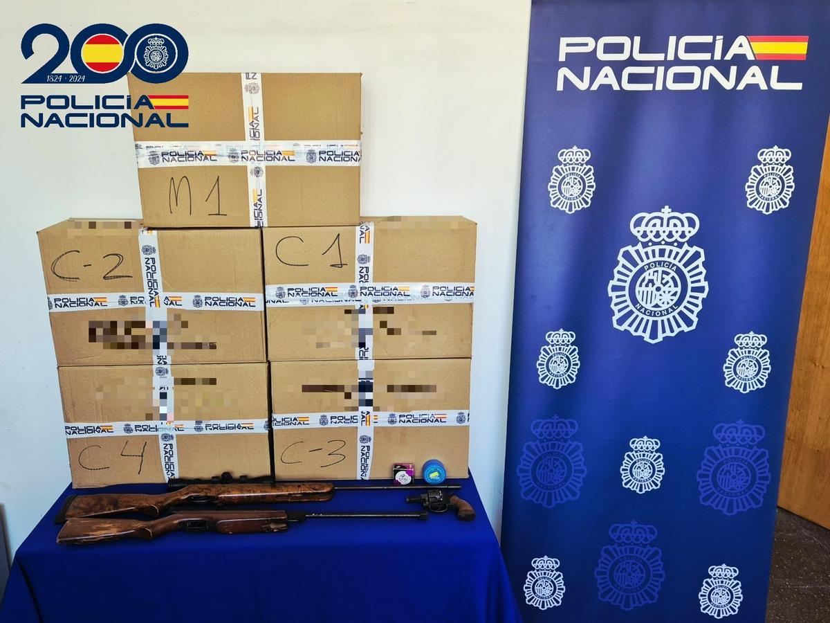 Marihuana intervenida por la Policía Nacional en una finca de Alcalá de Guadaíra