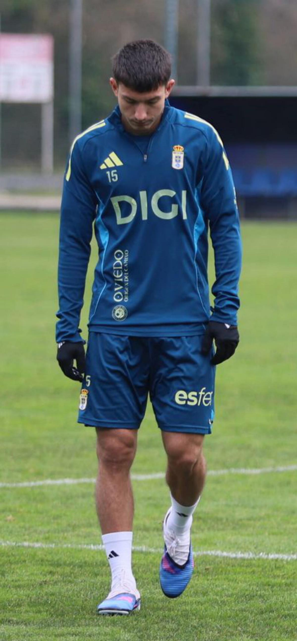 Thiago Fernández, ayer,  en El Requexón. | MARIO CANTELI