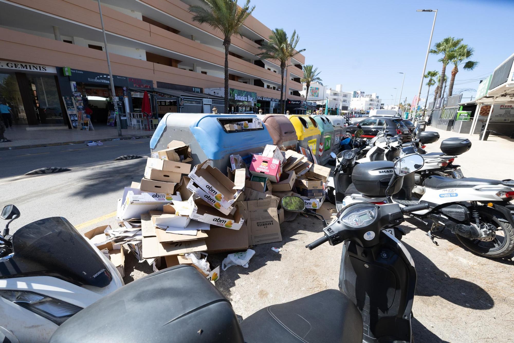 Primer día de huelga de basuras en Ibiza