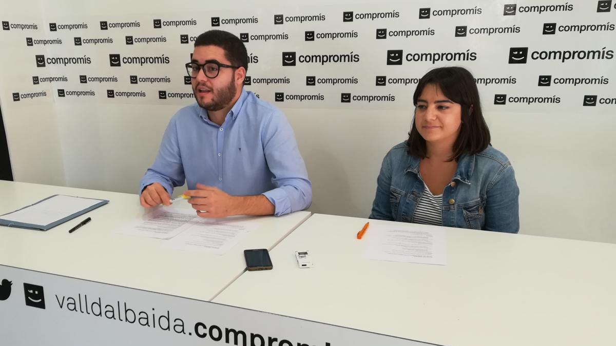 Los regidores de Compromís Nico Calabuig y Paloma Alberola