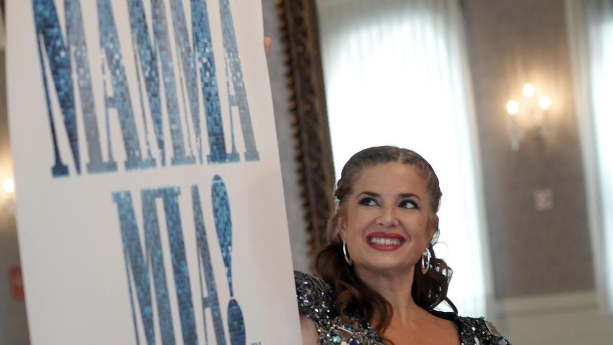 La actriz Verónica Ronda, durante la presentación del muscial en Valladolid.