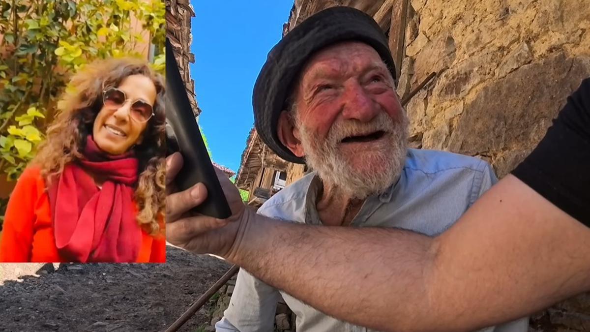 Federico reaccionando al vídeo que le ha mandado Rosario Flores.