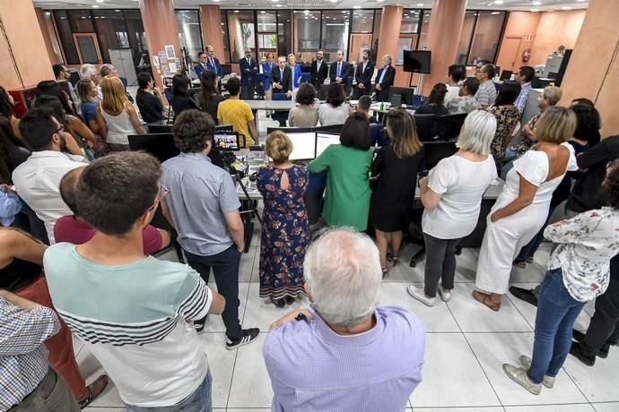 03-10-19 LAS PALMAS DE GRAN CANARIA. REDACCION. LAS PALMAS DE GRAN CANARIA. Visita de Javier Moll a la Redacción del periódico. Fotos: Juan Castro.  | 03/10/2019 | Fotógrafo: Juan Carlos Castro