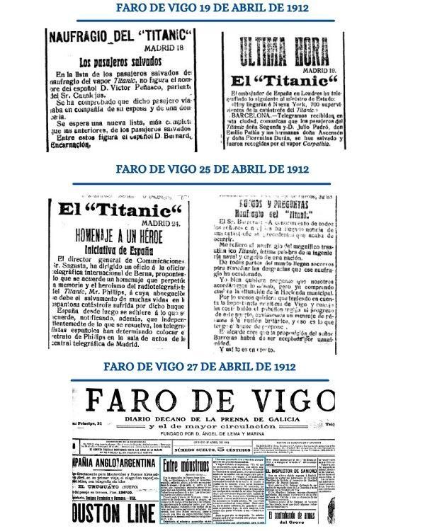 Posteriores reseñas del diario decano durante el mes de abril, tras el naufragio del buque.