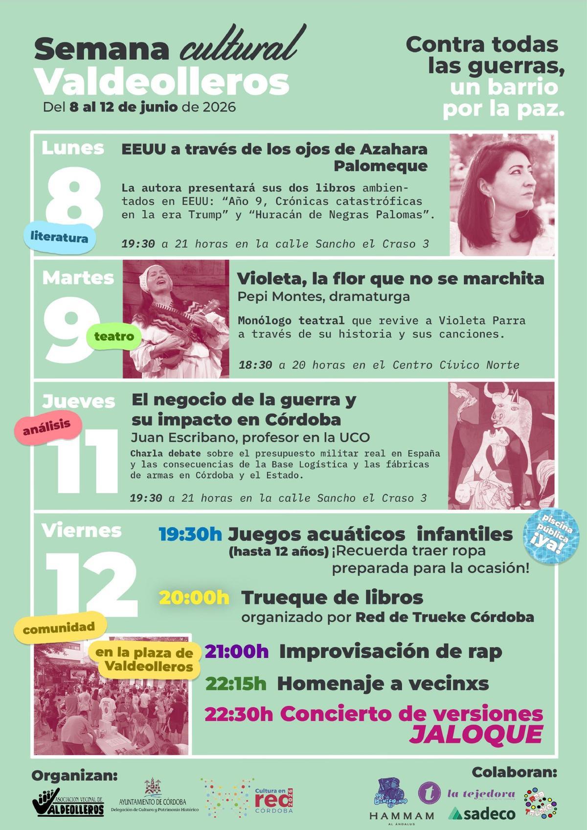 Cartel de la Semana Cultural de Valdeolleros.