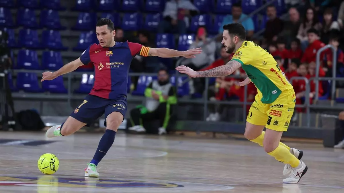 Bar?a - Ja谷n Para赤so Interior de cuartos del play-off de la LNFS, en directo