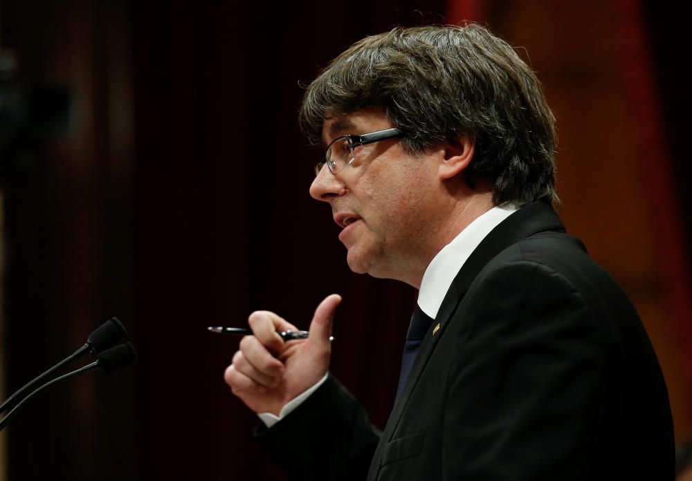 Les millors fotos de la compareixença de Puigdemont