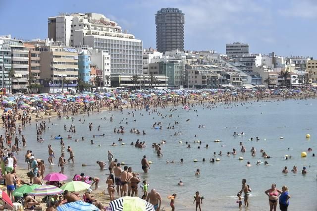 Día de playa en Las Canteras, agosto 2017