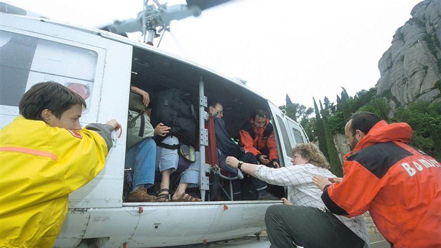 El temporal va obligar a evacuar 300 persones amb helicòpter a Montserrat - Arxiu/Jordi Serarols