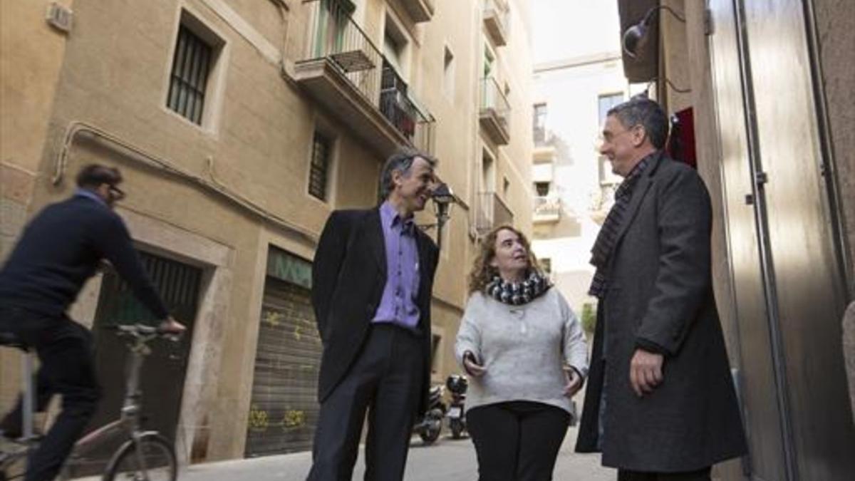 Lluís Sanz, Núria Burguillos y Carles Vicente.