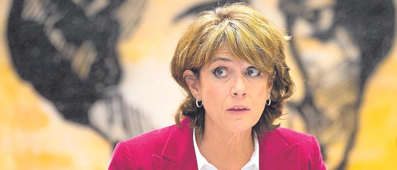 La ex fiscal general del Estado, Dolores Delgado, en la Comisión de Justicia en el Senado, el pasado noviembre.