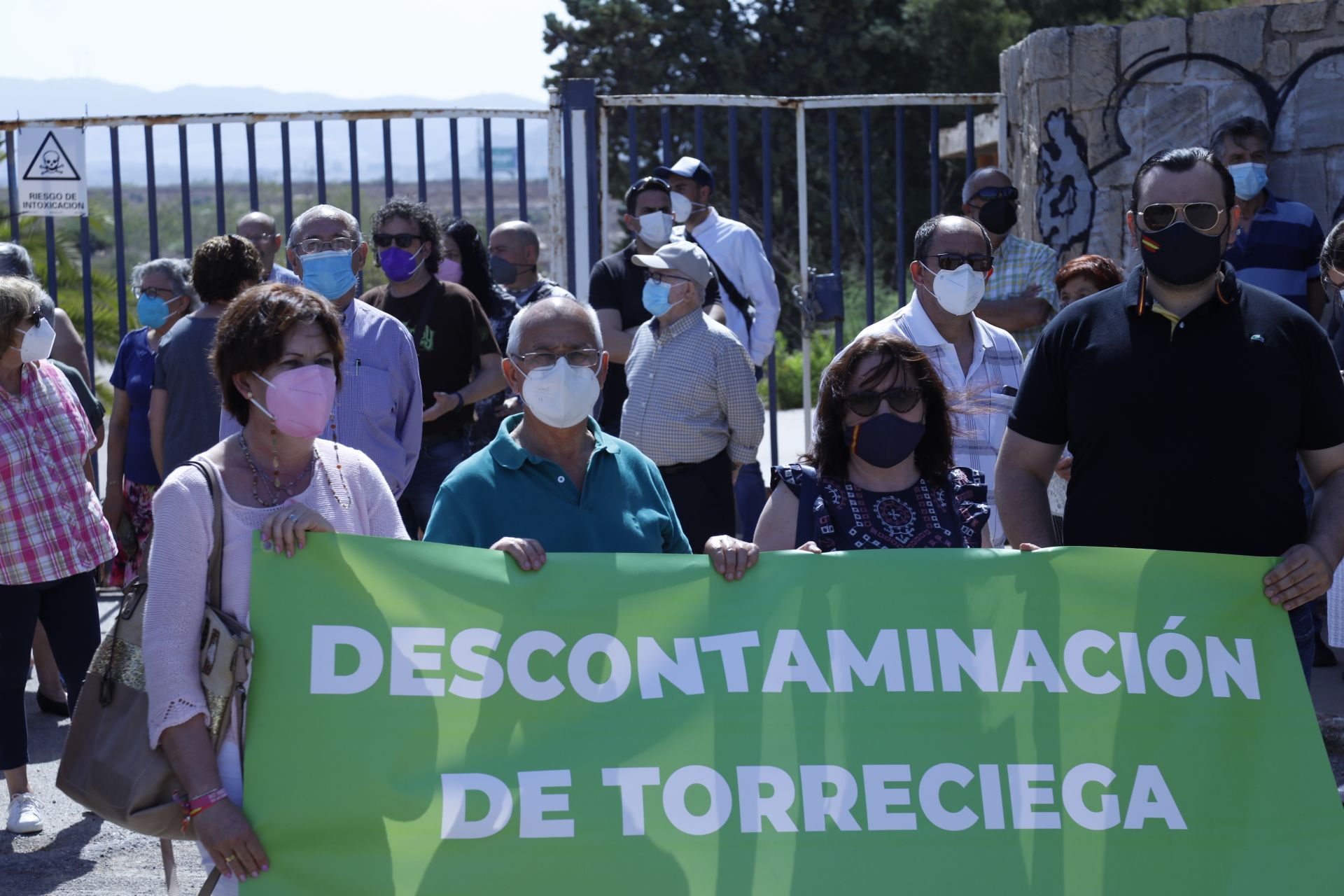 Protesta en Torreciega por la descontaminación del suelo