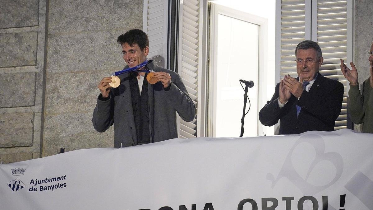 Les fotos de la rebuda d'Oriol Cardona a Banyoles