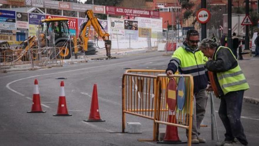 Desvíos de tráfico por las obras en la rotonda del Collao